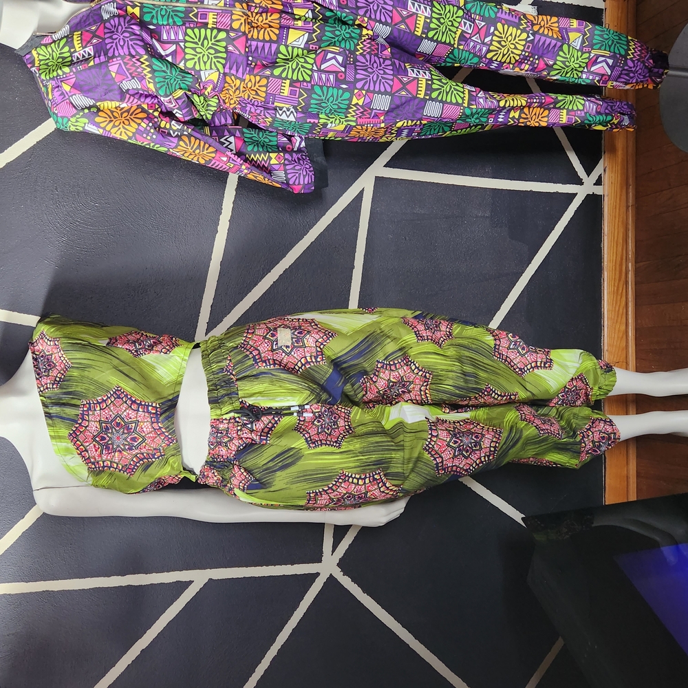 Colorful Geometric Two-Piece Set